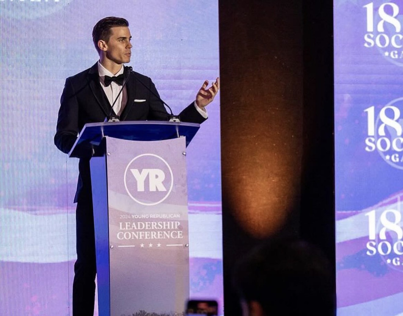 Grant Mitterlehner speaking at the 2024 Young Republican Leadership Conference